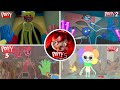 Poppy Playtime: Chapters 1, 2, 3, 4, 5 - All BOSSES and ENDINGS in BRIGHT Mode \u0026 Jumpscares #5