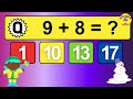 Math Quiz for Kids | One Digit Addition Quiz | Mental Math Quiz for Kids | Quiz Time