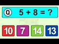 20 Math Quiz for Kids | One Digit Addition Quiz