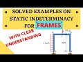 SOLVED EXAMPLES ON STATIC INDETERMINACY OF FRAMES | 2D \u0026 3D | WITH INTERNAL HINGE AND GUIDED ROLLER