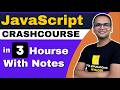 🚀🔥 JavaScript Crash Course (2024) | Hindi | Notes | Certificate