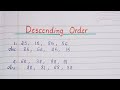 Descending Order