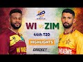 West Indies vs Zimbabwe 44th ICC T20 World Cup 2026 Match Highlights | WI Vs ZIM Highlights