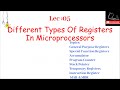 Lec -05| Chp :1 Different types of  Registers in Microprocessors(Hindi) | GPRs and SFRs