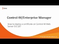 How to deploy a certificate on the Control-M Web Server 9.0.18?