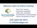 Selenium With C# .Net online Training - EraEdge
