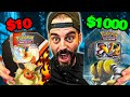 $10 vs $1,000 Pokemon Tin! I opened the UNTHINKABLE!