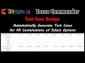 Tricentis: Tosca Commander, Test Case Design, Automatically Generate Test Cases for All Combinations