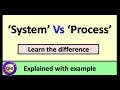 ‘System’ VS ‘Process’ – Differences explained with example