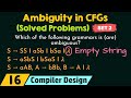 Ambiguity in CFGs - Solved Problems (Set 2)