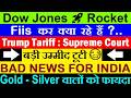 बड़ी उम्मीद टूटी😭 Bad News For India😭🔴 Trump Tariff Supreme Court🔴 Gold Silver🔴 Fiis Diis🔴 Dow Jones