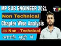 Mp Sub Engieer Non Technical Analysis | Sub Engineer Non Technical | Vyapam Subengineer Nontechnical