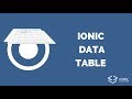 How to Create Data Tables with Ionic 4