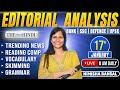 Editorial Analysis | 17th January, 2026 | Vocab, Grammar, Reading, Skimming | Nimisha Bansal
