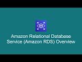 Amazon Relational Database Service Amazon RDS Overview