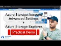 9. Microsoft Azure for Beginners | Azure Storage Account#4 | Advanced Settings | Storage Explorer
