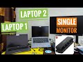 How I connected my 2 Laptops to ONE monitor with ONE Keyboard and Mouse | Lemorele HDMI KVM Switch