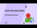 IGCSE Business Studies: Chapter 4.4: Location decisions