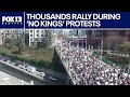 Thousands rally in Seattle during nationwide ‘No Kings’ protests
