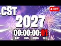 NEW YEAR'S 2027 COUNTDOWN LIVE 🔴 24/7 \u0026 Central Standard Time, CST New Year Countdown!