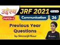 10:00 AM - JRF 2021 | Communication by Simranjit Kaur | Previous Year Questions