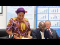 Tanzanian Minister of Health, Ummy Mwalimu, Addresses Press