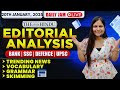 Editorial Analysis | 20th January, 2025 | Vocab, Grammar, Reading, Skimming | Nimisha Bansal