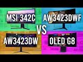 Samsung OLED G8 vs Alienware AW3423DW vs MSI MEG 342C vs Alienware AW3423DWF