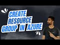 How to Create Resource Group in Microsoft Azure Portal in Hindi | With Live Envrionment Tips !!