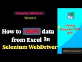 How to read data from Excel file in Selenium using Apache POI with Java | Generic method - Version 2