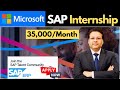 🔥 2026 SAP \u0026 Microsoft Internship for Freshers | ₹35,000 Stipend | SAP SD \u0026 FICO Jobs