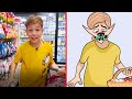 Vlad Builds a SECRET 7-11 in his Room! Funny Drawing Meme