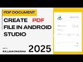 create pdf in android studio