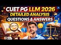 CUET PG LLM 2026 Analysis | Questions \u0026 Answers | Live Discussion by Aditya  #cuetpg2026 #cuetpgllm