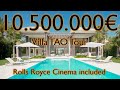 Inside a €10,500.000 MARBELLA MEGA MANSION with a Massive Movie Theater! Rolls-Royce Style | GERMAN