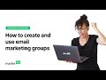 How to create and use email marketing groups (tags) - MailerLite tutorial