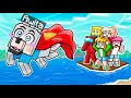 Me Hice pasar por Un PERRO SUPERHÉROE en Una Balsa en Minecraft!