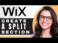 How to Create a Split Section on Wix | Wix Tutorial (2025)