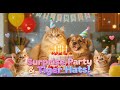 Mama Cat Bakes Birthday Cake for Puppy \u0026 Makes Adorable Tiger Hats for Kittens! 🎂🐱🐯