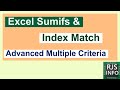Sumifs with index match function | sumifs excel | Excel Tutoring