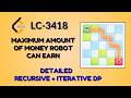 Maximum Amount of Money Robot can Earn | Leetcode 3418 | Java | Hindi | Daily Leetcode