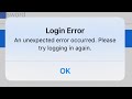 Facebook Login Error An Unexpected Error Occurred iOS 16 | Please Try Logging in Again iPhone 2022
