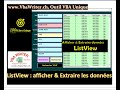 VBA ListView- Afficher et Extraire les données dans la ListView- Sans Codage_43. VbaWriter.ch