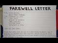How To Write A Farewell Letter Step by Step Guide | Writing Practices
