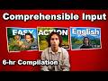 6+ Hours of Comprehensible Input English | How to Think in English