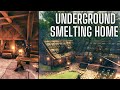 Valheim: House With Underground Smelting Area