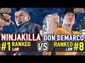 T8 🔥 NINJAKILLA (#1 Ranked Law) vs DON DEMARCO (#8 Ranked Law) 🔥 Tekken 8 High Level Gameplay