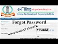 How to forget income tax efiling password || reset pan card password