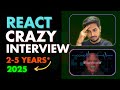 React Frontend Developer Interview for 2–5 Years | Real Questions + Answers | Mock Interview 2025🔥