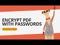 Encrypt (Lock) PDF with passwords for edit or view